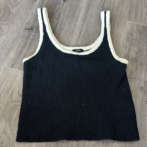 Rails Black and Cream Women's knit Top